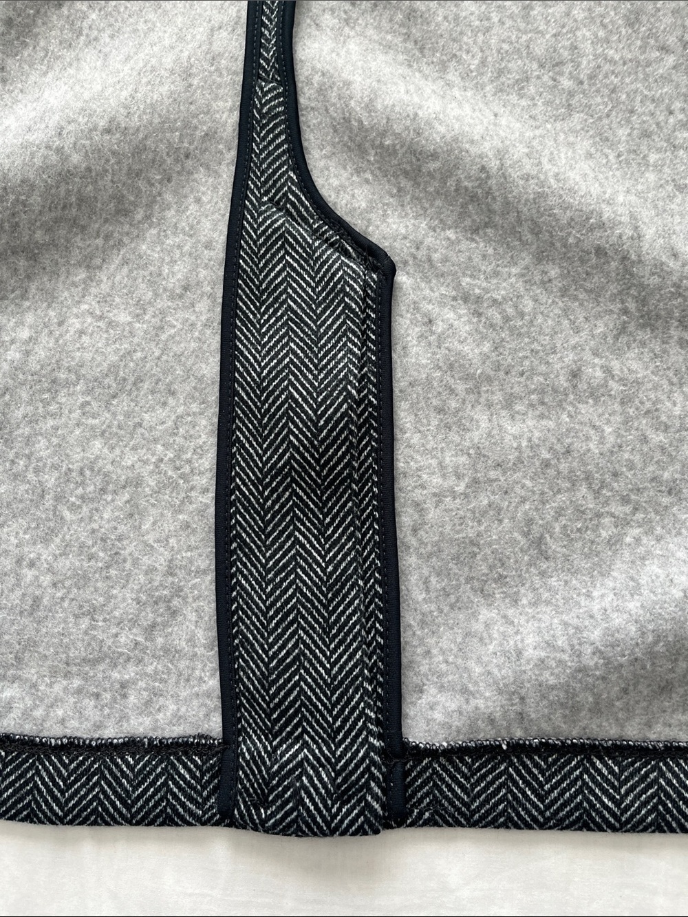 Lands' End Women's Black and White Herringbone Long Blazer LP New - Picture 6 of 8